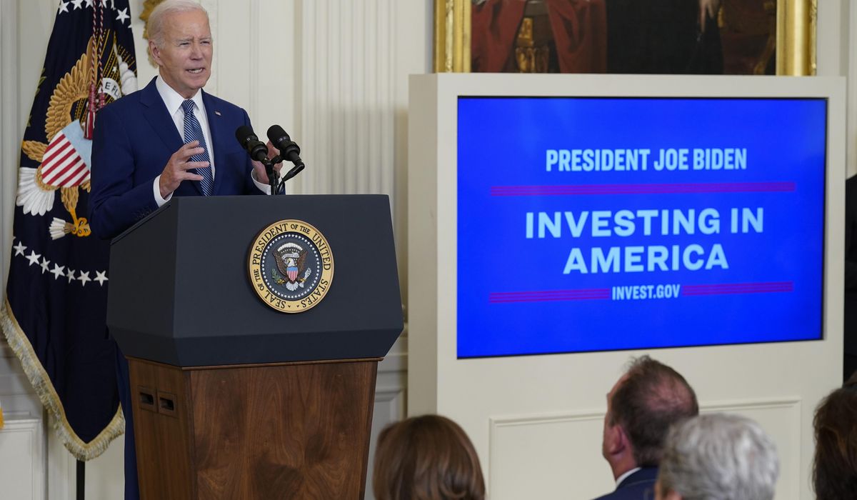 Biden’s team says progress on big public works projects may hinge on the outcome of the 2024 vote