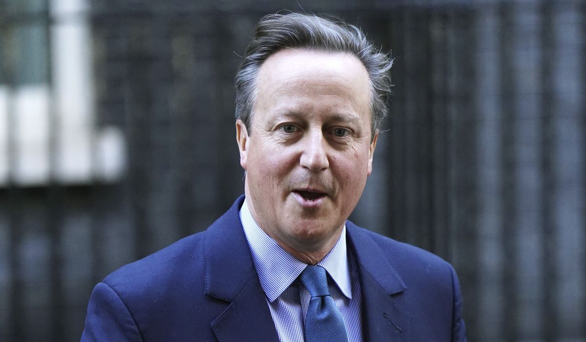 Ex-Prime Minister David Cameron makes shock return to U.K. government as foreign secretary