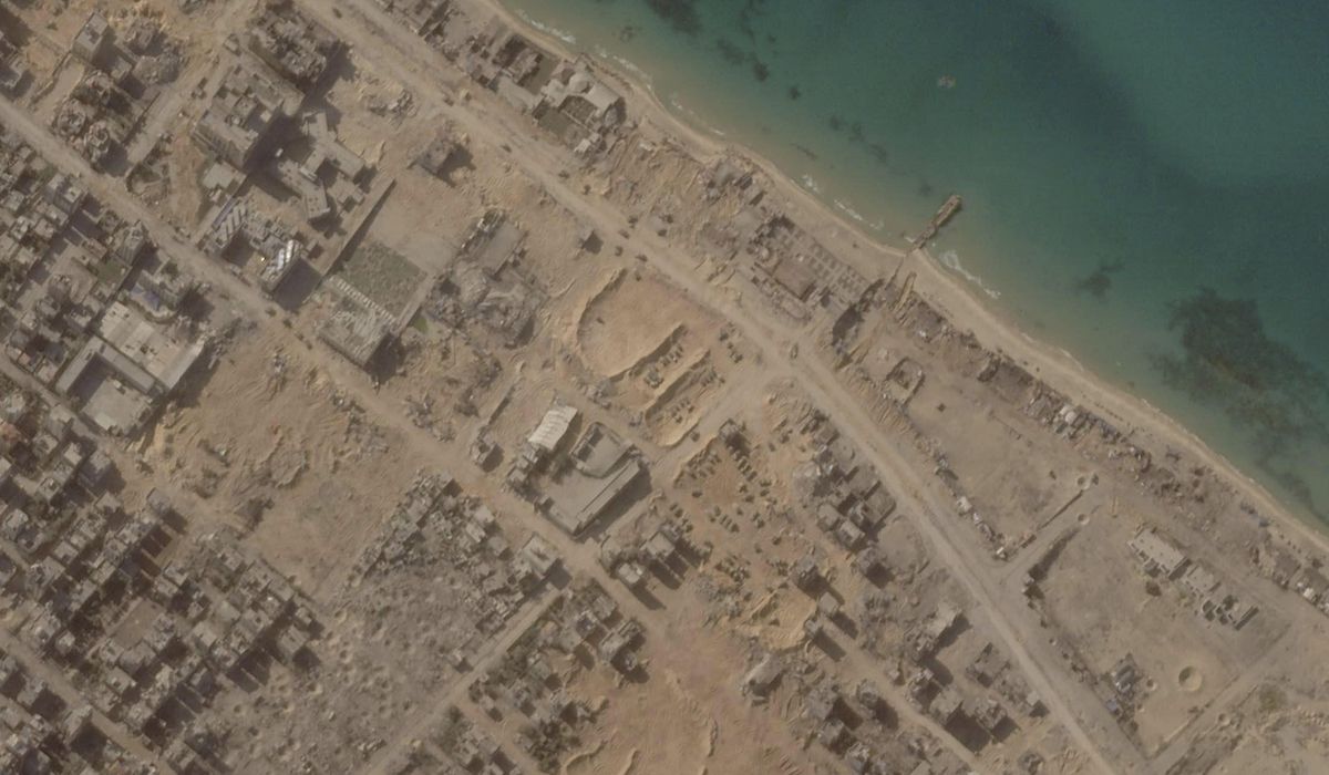 Satellite photos analyzed by AP show an axis of Israeli push earlier this week into the Gaza Strip