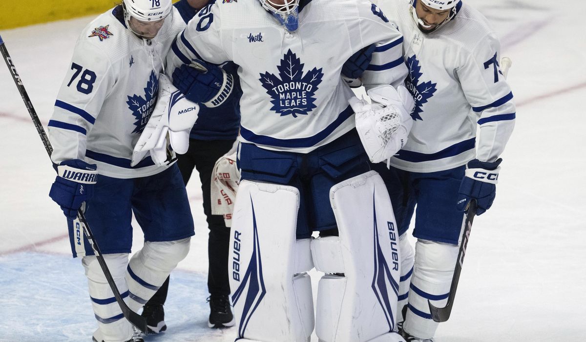 Joseph Woll makes 29 saves before leaving with injury, Maple Leafs hold off Senators 4-3