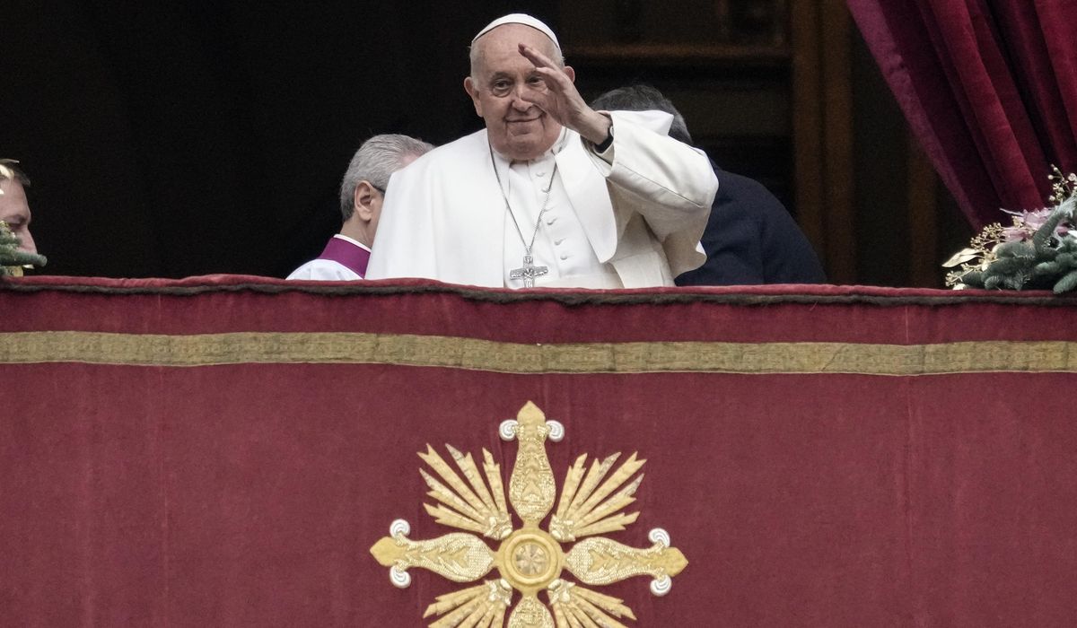Pope Francis blasts the weapons industry as he makes a Christmas appeal for peace in the world