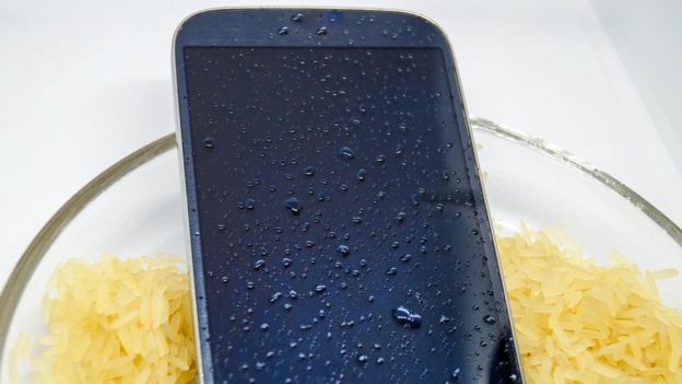 Don't dry your iPhone in a bag of rice, says Apple